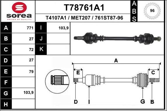 EAI T78761A1 - Pogonska osovina www.molydon.hr