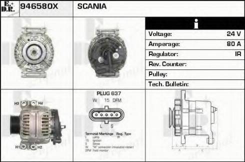 EDR 946580X - Alternator www.molydon.hr