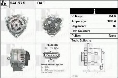 EDR 946570 - Alternator www.molydon.hr