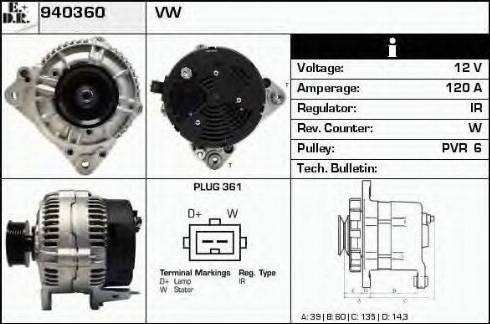 EDR 940360 - Alternator www.molydon.hr