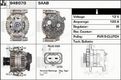 EDR 948070 - Alternator www.molydon.hr