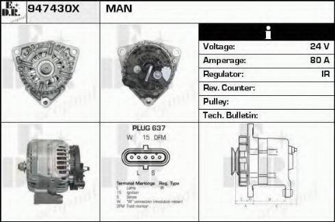 EDR 947430X - Alternator www.molydon.hr