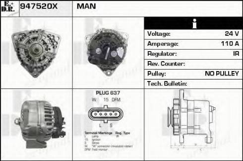 EDR 947520X - Alternator www.molydon.hr