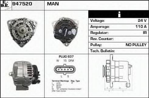 EDR 947520 - Alternator www.molydon.hr