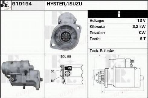 EDR 910194 - Starter www.molydon.hr