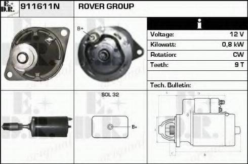 EDR 911611N - Starter www.molydon.hr