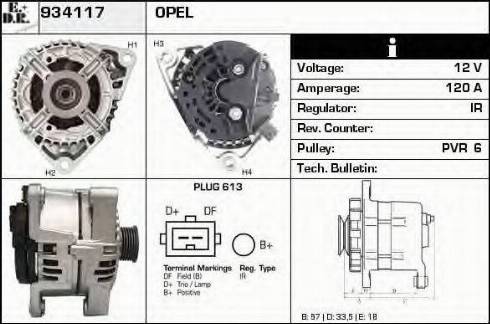 EDR 934117 - Alternator www.molydon.hr