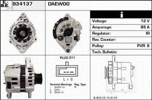 EDR 934137 - Alternator www.molydon.hr