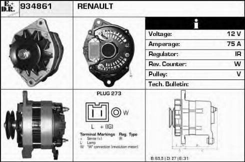 EDR 934861 - Alternator www.molydon.hr