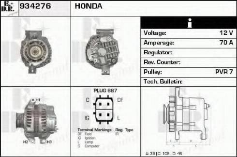 EDR 934276 - Alternator www.molydon.hr