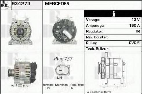 EDR 934273 - Alternator www.molydon.hr