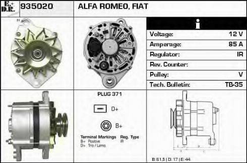 EDR 935020 - Alternator www.molydon.hr