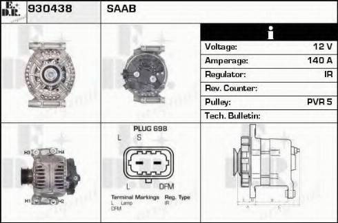 EDR 930438 - Alternator www.molydon.hr