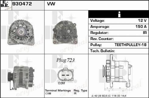 EDR 930472 - Alternator www.molydon.hr