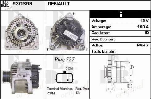 EDR 930698 - Alternator www.molydon.hr