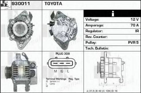 EDR 930011 - Alternator www.molydon.hr