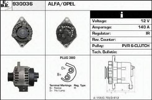 EDR 930036 - Alternator www.molydon.hr