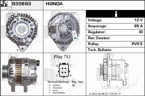 EDR 930893 - Alternator www.molydon.hr