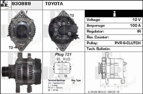 EDR 930889 - Alternator www.molydon.hr