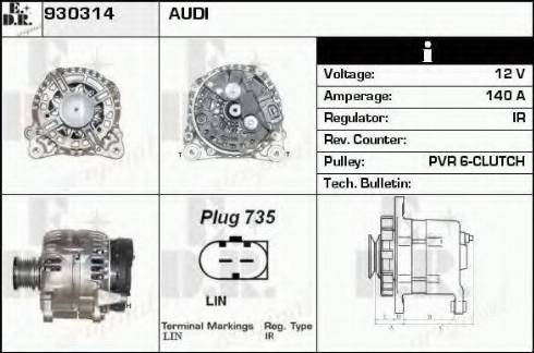 EDR 930314 - Alternator www.molydon.hr