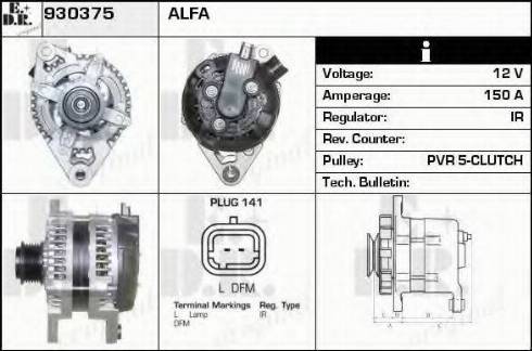 EDR 930375 - Alternator www.molydon.hr