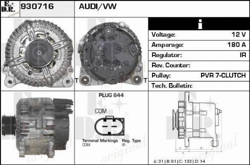 EDR 930716 - Alternator www.molydon.hr