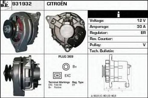 EDR 931932 - Alternator www.molydon.hr