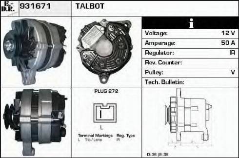 EDR 931671 - Alternator www.molydon.hr