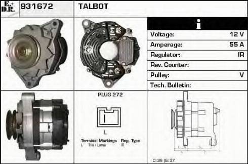 EDR 931672 - Alternator www.molydon.hr