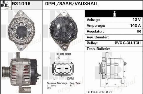 EDR 931048 - Alternator www.molydon.hr