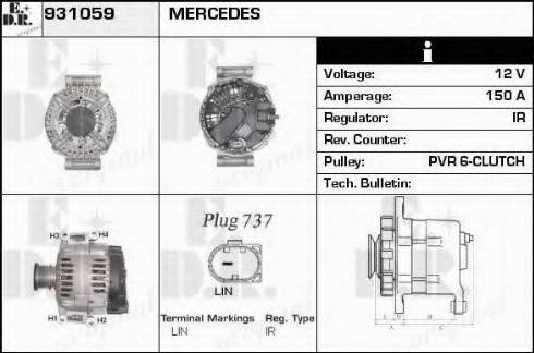 EDR 931059 - Alternator www.molydon.hr