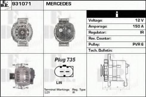 EDR 931071 - Alternator www.molydon.hr