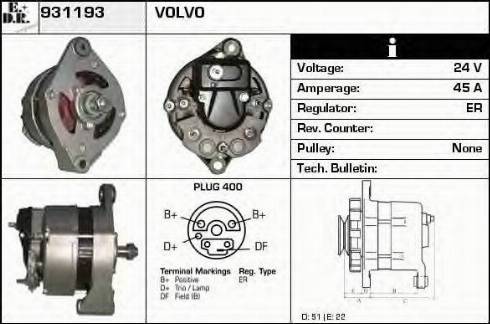 EDR 931193 - Alternator www.molydon.hr