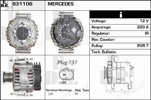 EDR 931106 - Alternator www.molydon.hr