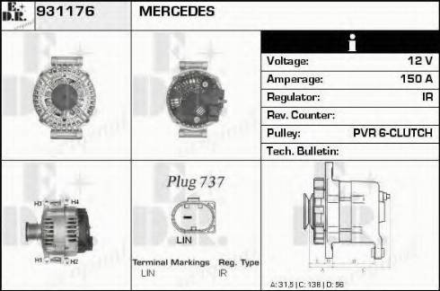 EDR 931176 - Alternator www.molydon.hr