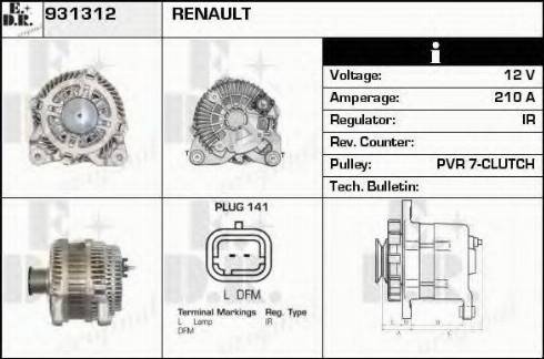 EDR 931312 - Alternator www.molydon.hr