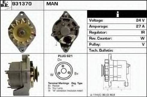 EDR 931370 - Alternator www.molydon.hr