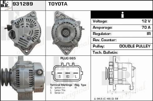 EDR 931289 - Alternator www.molydon.hr