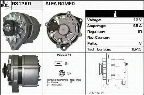 EDR 931280 - Alternator www.molydon.hr