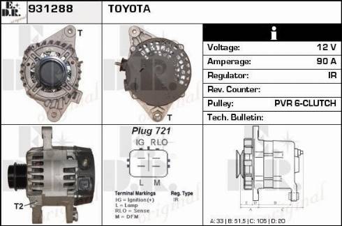 EDR 931288 - Alternator www.molydon.hr