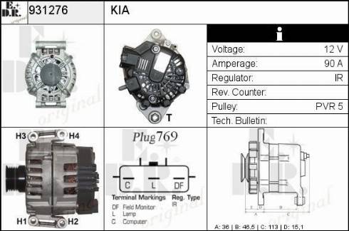 EDR 931276 - Alternator www.molydon.hr