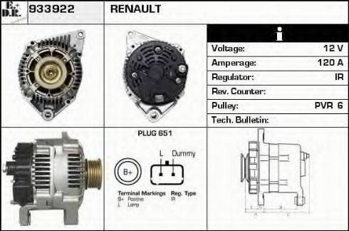 EDR 933922 - Alternator www.molydon.hr