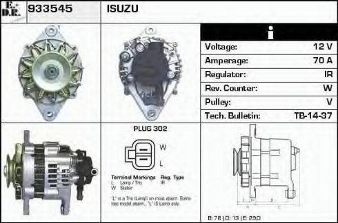 EDR 933545 - Alternator www.molydon.hr