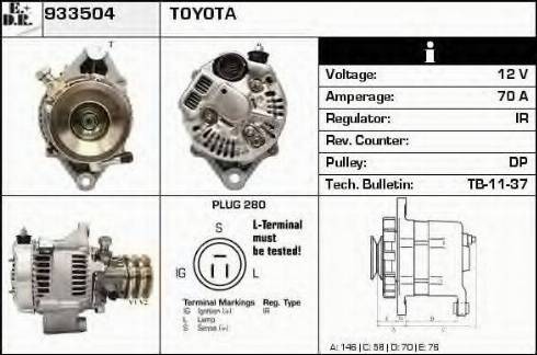 EDR 933504 - Alternator www.molydon.hr