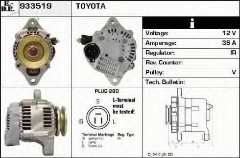 EDR 933519 - Alternator www.molydon.hr