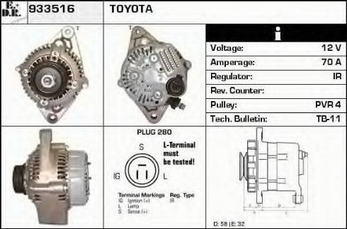 EDR 933516 - Alternator www.molydon.hr