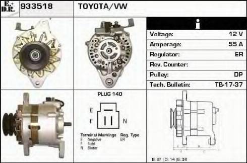 EDR 933518 - Alternator www.molydon.hr