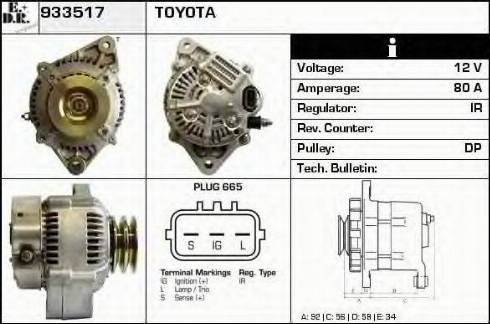 EDR 933517 - Alternator www.molydon.hr