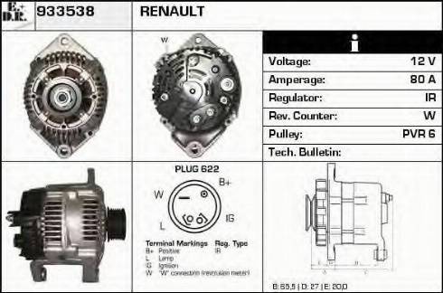 EDR 933538 - Alternator www.molydon.hr