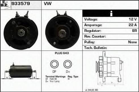 EDR 933579 - Alternator www.molydon.hr